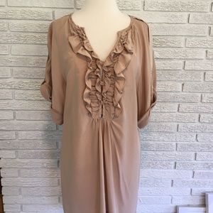 Nanette Lepore Size 6 Silk Dress (Peach/Light Pink